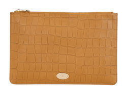 Mulberry Flat Pouch, Leather, Camel, B/DB,3*